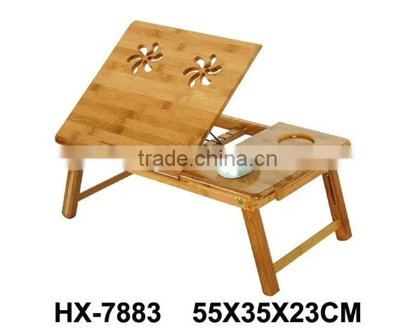 Cheap Small Modern Laptop Table Folding Bamboo Computer Desk For Bed photo-2
