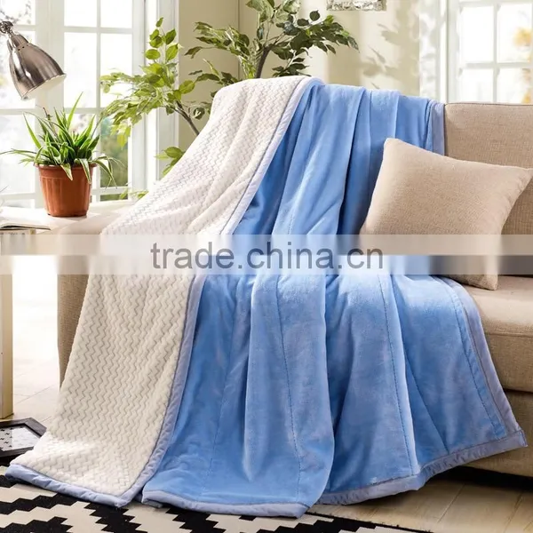 100% Polyester Printed Solid and Soft Coral Velvet Fleece Blanket photo-5