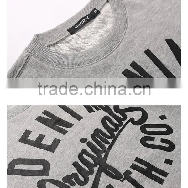Printed Pattern Custom Cotton Sweatshirt Without Hood photo-3