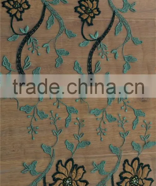 Wholesale Guangzhou African Beaded Embroidery Dry Lace Fabric photo-2