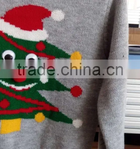 (KS016) Hot Ugly Childrens Knitting Patterns Christmas Sweater photo-6