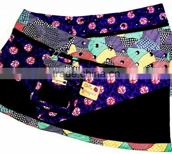2017 Best Selling Designer Ladies Chilly Grapes Wrap Skirt Reversible Wholesale photo-3