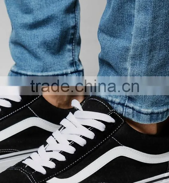 New Style Skinny Fit Denim Jeans Pent Men's Ripped Distressing Custom Made Jeans Pants photo-5