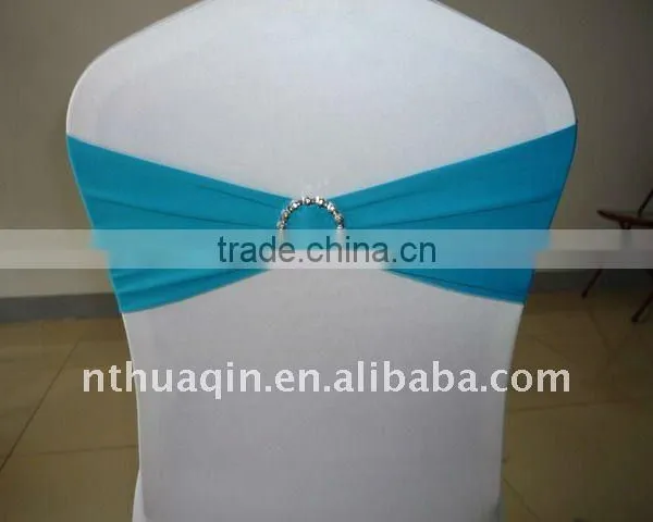 Turquoise Spandex Band With Diamond Buckle Spandex Chair Cover Band Spandex Band With Diamond Buckle for Chair Cover