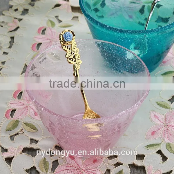 Cutout Rose Vintage Coffee Spoon /muni Zinc Alloy Leaves Ice Cream Spoon and Fork /fancy Dessert Spoon Jam Spoon Dinnerware photo-2