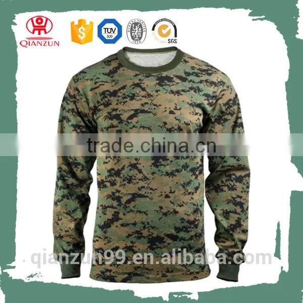Custom Camo Men Long Sleeves Collar T-shirt Wholesale Cheap photo-2