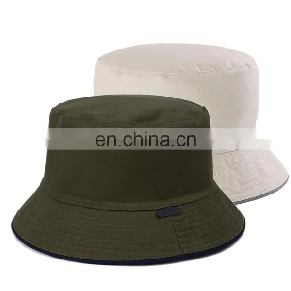 Professional Stone Washed Kids Bucket Hat Cap With Applique Logo photo-2