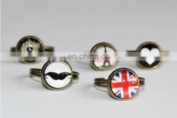 36 Pairs/box Gorgeous European Style Time Gem Opening Ring Retro Cute Ring photo-4