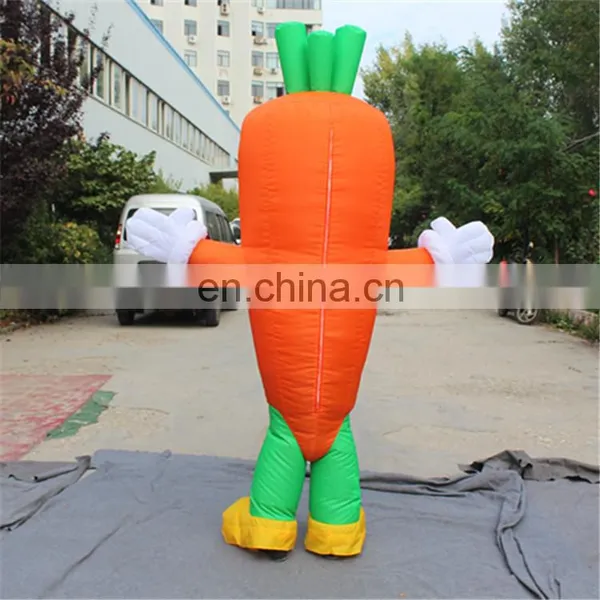 Vivid Giant Cartoon Walking Carrot Costume Inflatable for Decoration photo-3