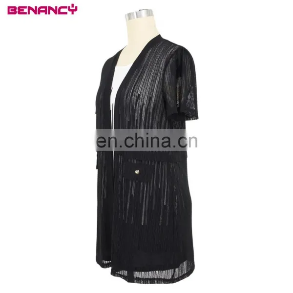 2017 New Arrival Summer Printed Dress And Mesh Cardigan Two Piece Women Fashion Set Clothing. photo-4