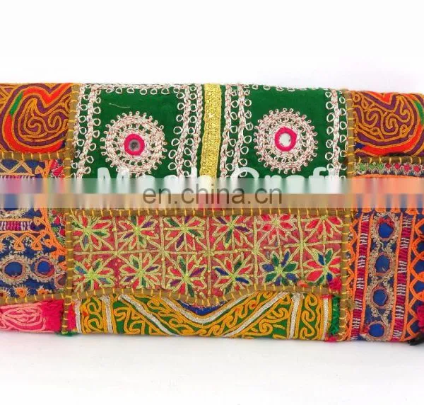 Vintage Gypsy Banjara Coin Clutch - Antique Embroidered Coin Clutch- Banjara Gypsy Coin Clutch photo-4