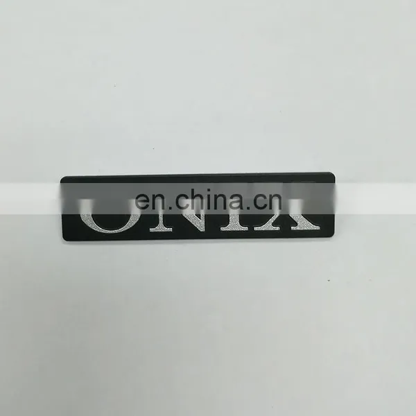 anodized metal brand logo for mining machine device