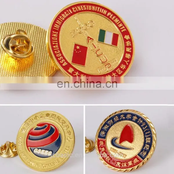 Custom High Quantity Soft Lapel Pins Badge With Gold Butterfly Clutch photo-3