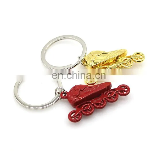 Creative Skate Shape Keychain Zinc Alloy Keychain Custom Metal Key Ring photo-2