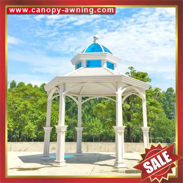 Outdoor Park Garden Wood Style Aluminum Alu Metal Gazebo Pavilion Pagoda Gloriette Canopy Awning photo-4