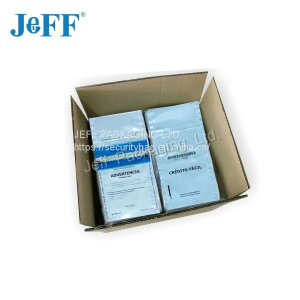 Customized Design Hign Security Tamper Evident Deposit Bag With Tamper Seal photo-3