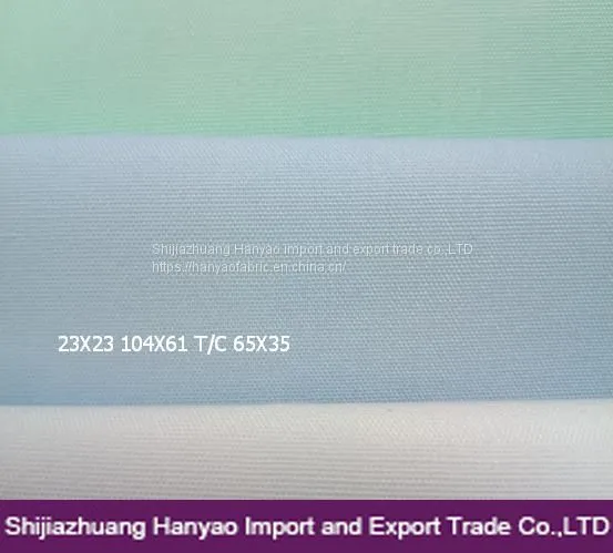 Dyed Plain Woven Fabric T/C 65/35 23x23 104x61 for Medical Care