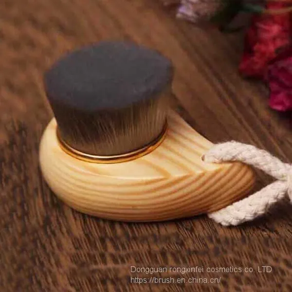 Professional Cleaning Face Brush,Deep Face Cleaning Brush With Wood Handle photo-2