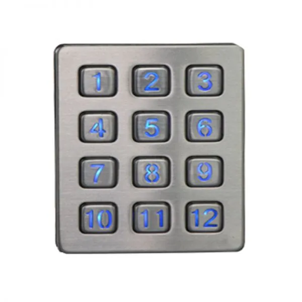 3x4 Layout Metallic Keypad Digital Numeric Keypad for Industrial Area photo-3