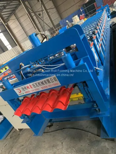 Bamboo Color Glazed Tile Trapezoidal Roof Sheet Roll Forming Machine photo-5