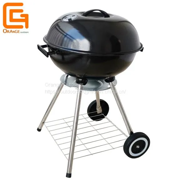 Easily Assembled Apple-Shaped Grill Trolley Bbq Kettle Barbecue Charcoal Grill