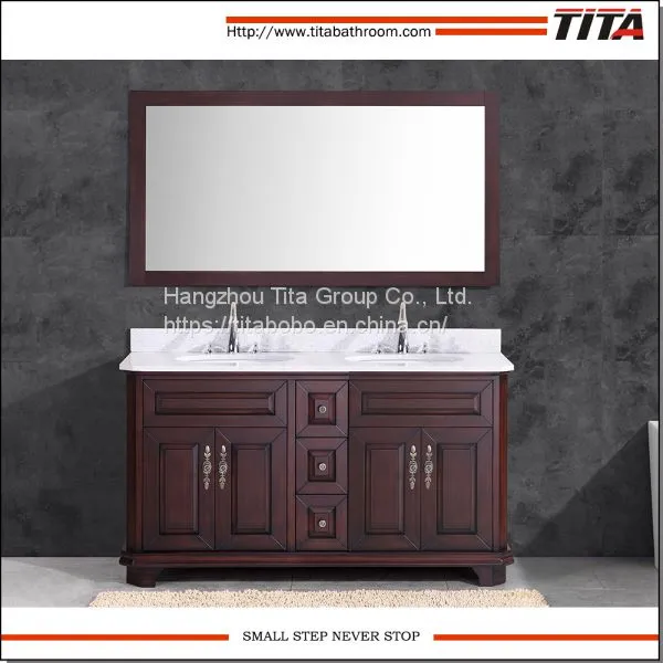 Solid Wood Antique Style Bathroom Vanity T9314-60/72A