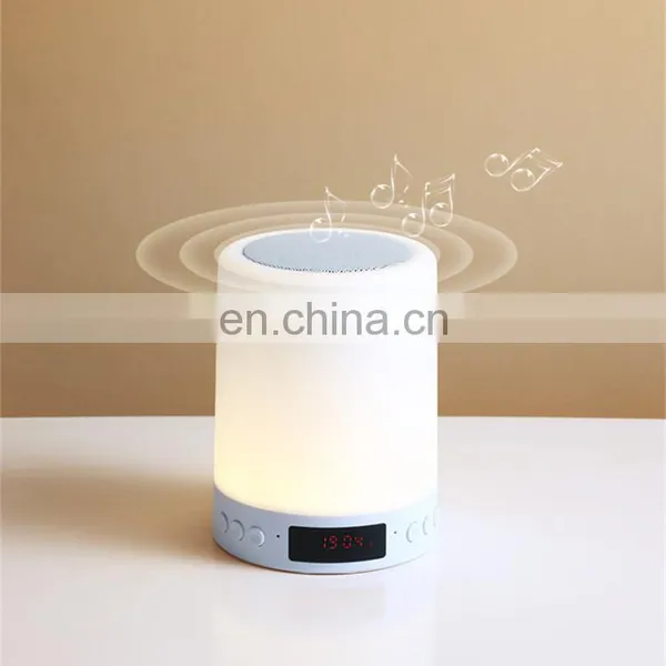 Wholesale Smart Bluetooth Speaker Night Light With Alarm Clock Display BEDSIDE LAMP photo-5