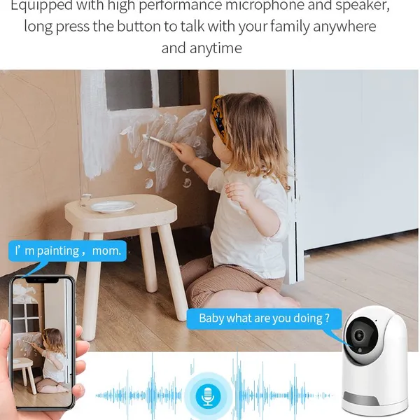 Camera Tuya Smart Surveillance Camera Automatic Tracking Smart Home Security Indoor WiFi Wireless Baby Monitor photo-3