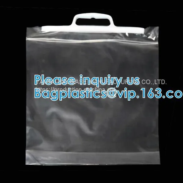 Customized Printing and Size Rigid Snap Handle Bag/rigid Handle Plastic Bag/handle Polybag,rigid Snap Loop Handle Plasti