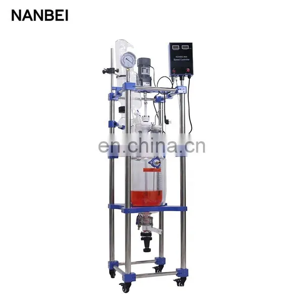 Plant Extracting Chemical Laboratory Distillation Stirring Mixing Jacketed Glass Reactor photo-4