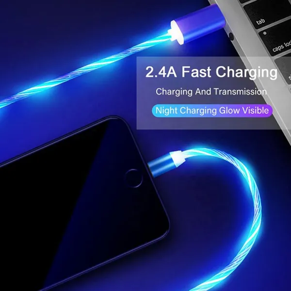 Best Sellers 3 in 1 LED Magnetic Charging Cable for IPhone Samsung Android Charger USB Cable Fast Charging Type C Data Cable photo-5