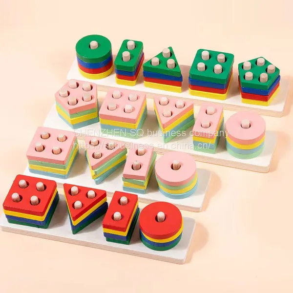 Montessori Toys 18+ Month Old, Wooden Sorting and Stacking Toys for Toddlers Preschool Learning Toy, Gift for 12-18 Month Boy photo-5