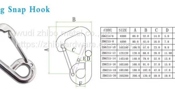 Multifunctional Stainless Simple Snap Quick Link Lock Ring Lanyard Hook Carabiner 6-22mm photo-2