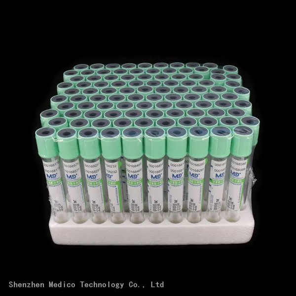 Gel & Lithium Heparin Tube Disposable Vacuum Plasma Blood Collection Tube With Light Green Cap photo-4