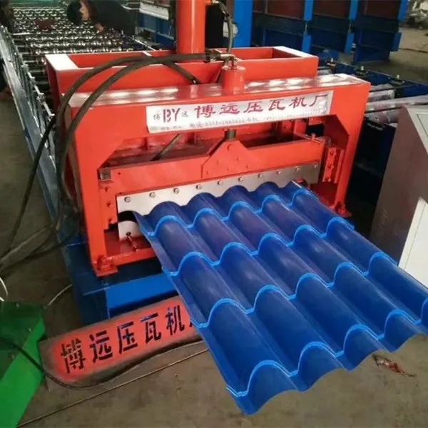 Color Plate Cold Roll Forming Machinery Glazed Tile Press Roof Sheet Making Machine photo-2