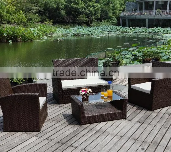 4 Seat Garden Rattan Sofa Set