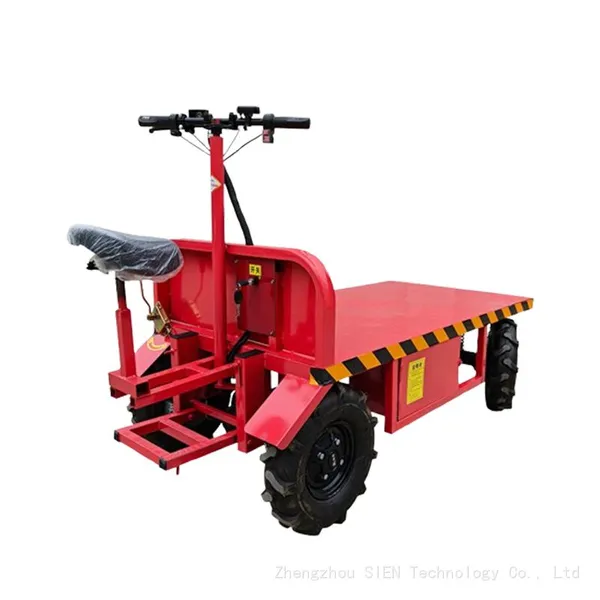 Cargo Transport Electric Flat Car Four Wheel Electric Flatbed Truck Transporter photo-2