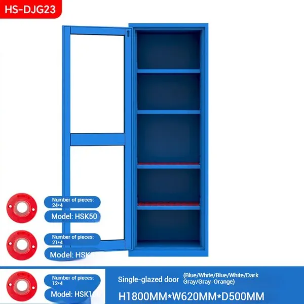 Hengna BT50DJG22 Tool Cabinet With Single-Glazed Door H1800×W620×D500mm Blue/White/Dark Gray Color Options for Small Garage photo-2
