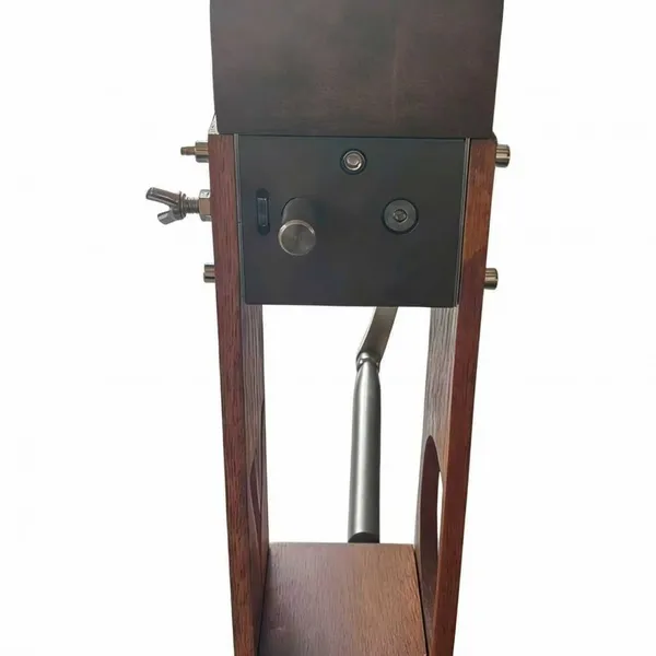 Home-use Small Wooden Funnel Malt Crusher, Mini Stainless Steel Double Roller Hand-cranked Mill photo-4