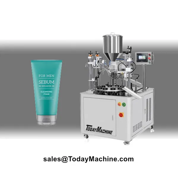 Automatic Body Cream Lotion Soft Tube Filling and Sealing Machine