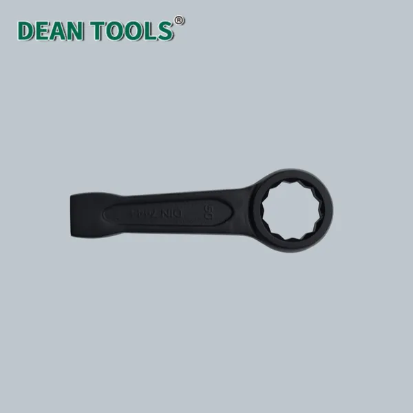 45# Steel Striking Box Wrench 22 mm Opening 165 mm Long,Extra Wide Strike Zone Slogging Ring Spanner Corrosion Resistant Rust Resistant photo-2