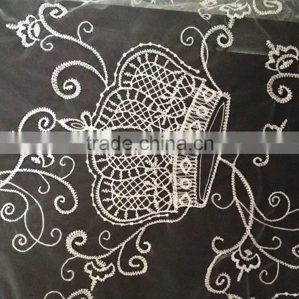 2016 Lace Accessory Hot Glass Yarn Fabric Polyester Lace Milk Silk Full Lace photo-3