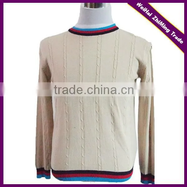 MEN FASHIONABLE COTTON KNITTED PULLOVER SWEATER