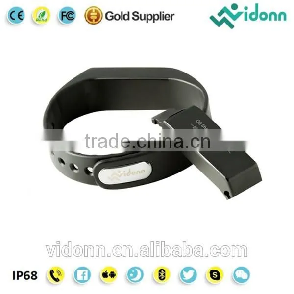 Hot Selling Vidonn X6S IP68 USB Charging Step Counter Calorie Burnt Free APP Android IOS Compatible Shenzhen Smart Bracelet