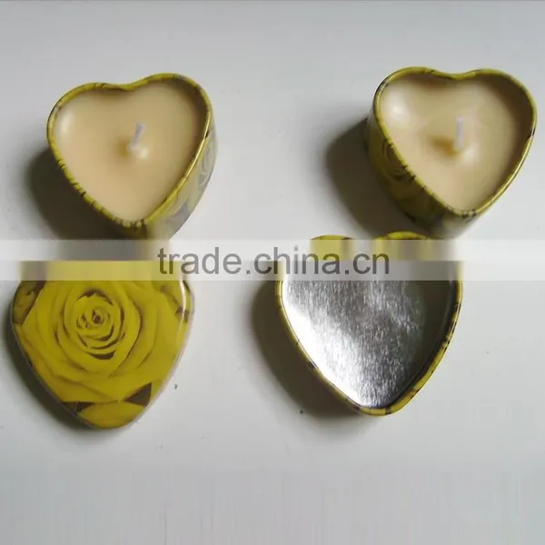 Heart Shaped Sliver Scented Tin Candle/ Candle Tin Box photo-6