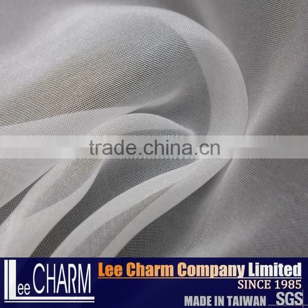 Spun Polyester Plain Voile Fabric Sheer Fabric photo-6