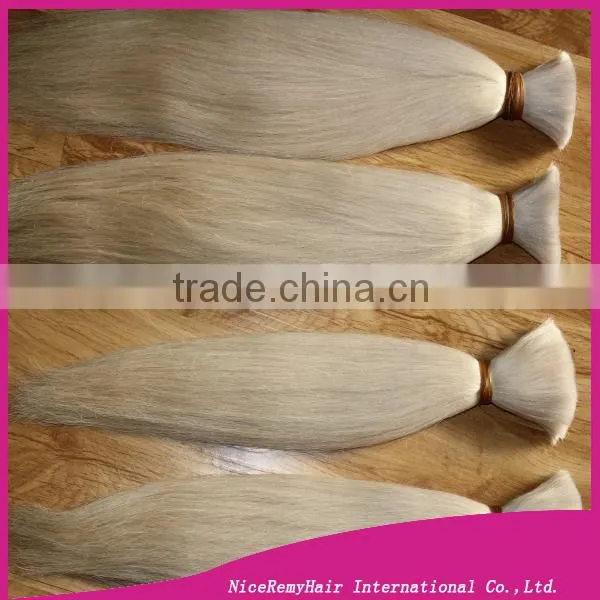 Cuticle Intact Unprocessed Russian Human Blonde Hair Bulk photo-3