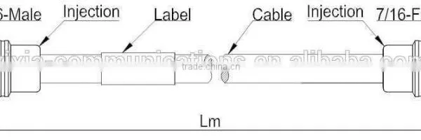 Din male to Din Female jumper cable 1/2'' feeder jumper cable large q'ty sold to overseas market