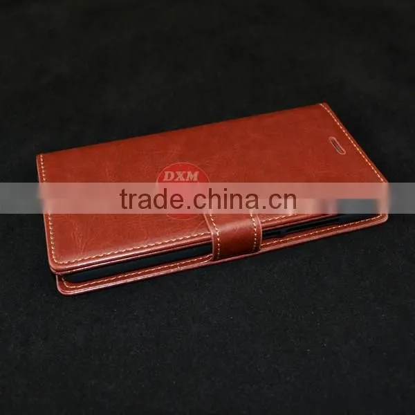 Luxury Crazy Horse Wallet Leather Case for Xiaomi Redmi Note Case With Card Slots photo-2