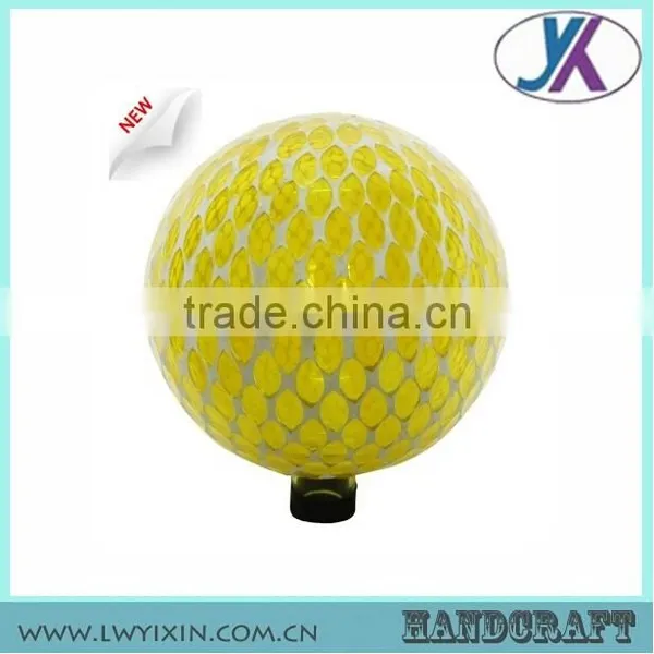 2015 Newest Wholesale High Quality Solar LED Light Round Shape 10" Mosaic Blue Glass Ball photo-3